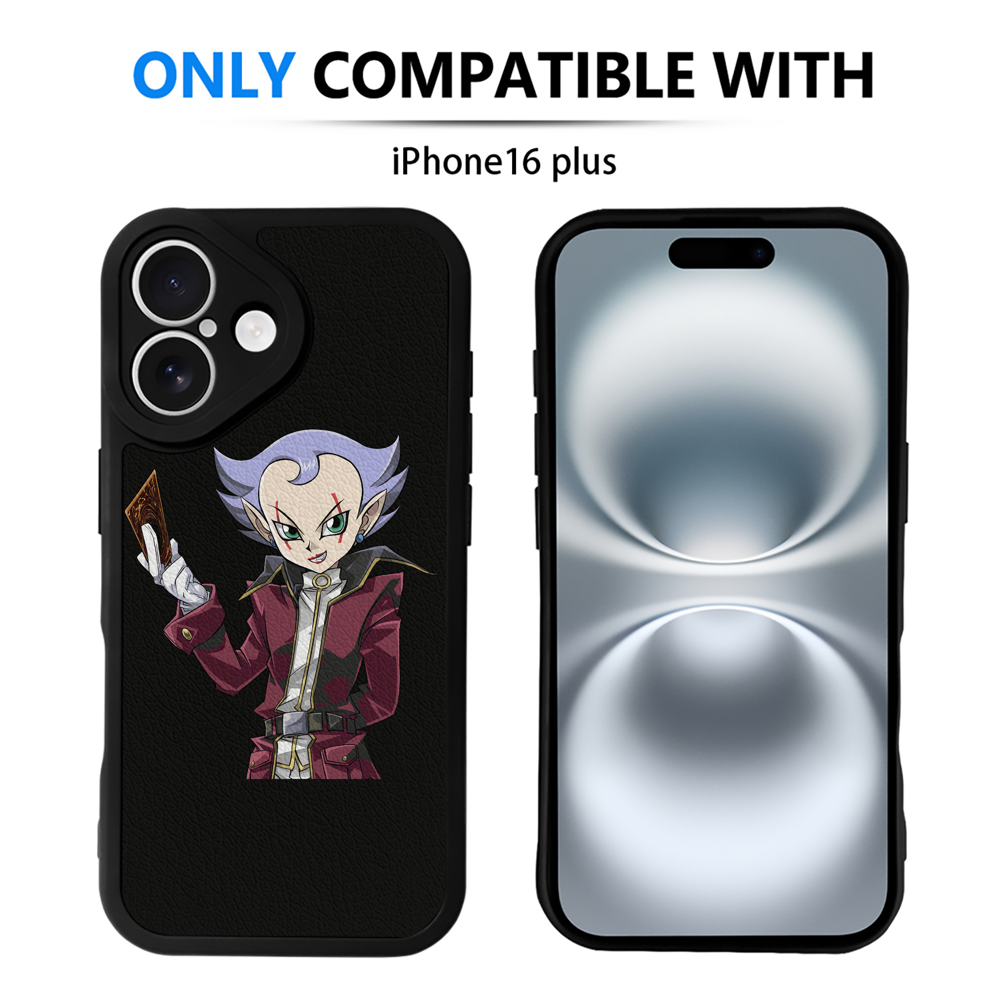 （画像用） 遊☆戯☆王 Yu-Gi-Oh! 【iPhone 16シリーズ対応】シリコンスマホケース（レザー調） 材質：シリコン